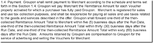 groupon payment terms
